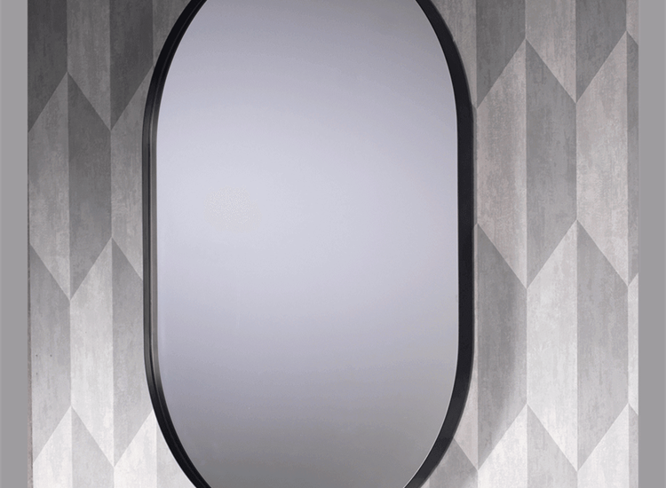 Valentina Black Frame Mirror - 600 x 900mm